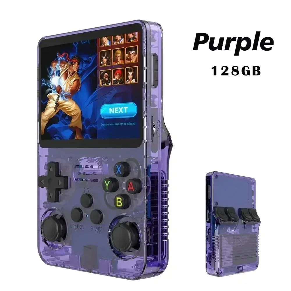 New R36S Retro Handheld Video Game Console System 3.5-Inch IPS Screen Portable Pocket Video Player 128GB 20000+ Games Boy Gifts